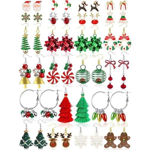 23 Pairs Christmas Earrings for Women - Picture 7 of 7